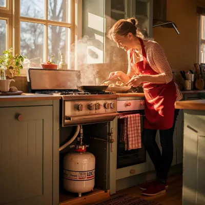 Domestic LPG cylinder installation