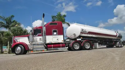 Tanker truck on a highway